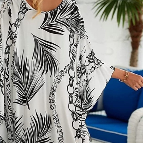 Short Sleeves Maxi Kaftan Beach Dress Cover Up - Brand New - Picture 12 of 12